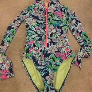 Lilly Pulitzer one piece rash guard- lagoon